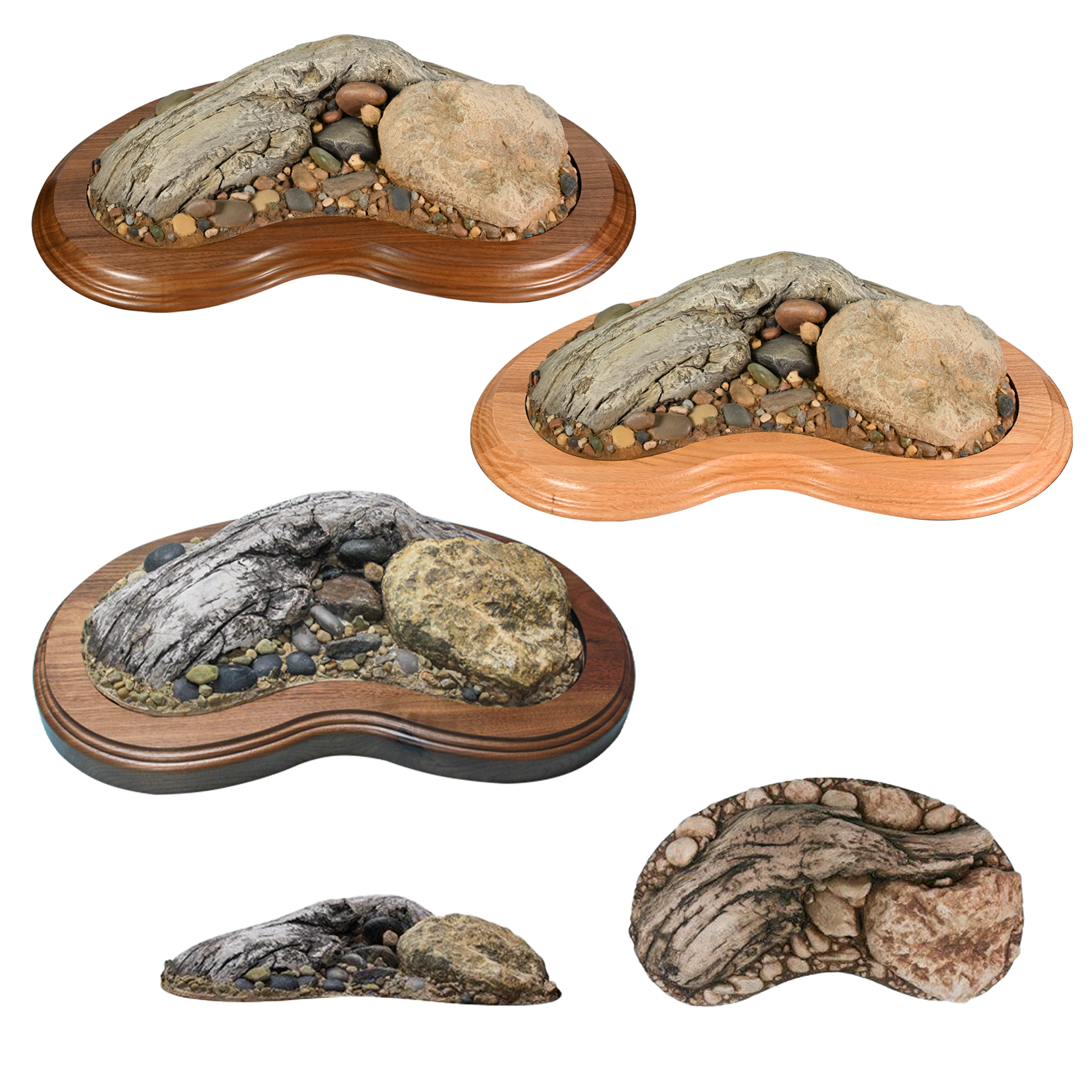 Rock/Driftwood Base (Large Kidney)
