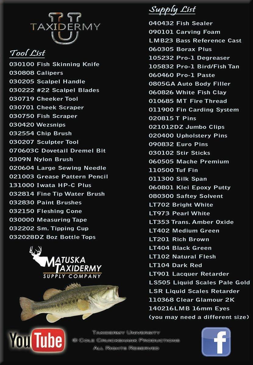 Fish Mounting 101 w/ Jimmy Lawrence by Taxidermy University - Matuska Taxidermy Supply Company