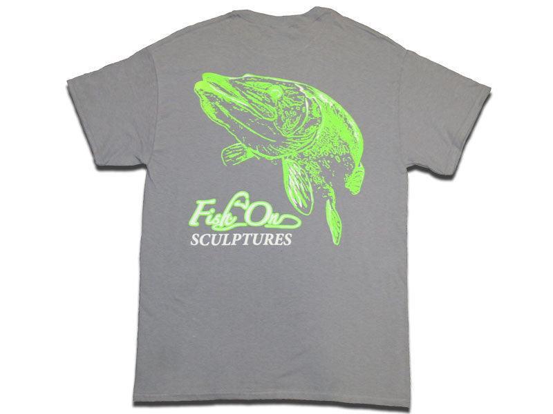 Fish On Fish Forms Grey T-Shirt - Matuska Taxidermy Supply Company