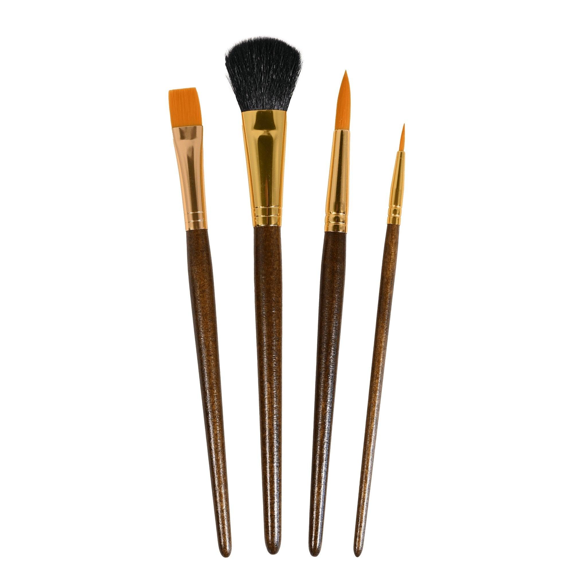 Gold Taklon Brush Set with Mop Brush - Matuska Taxidermy Supply Company